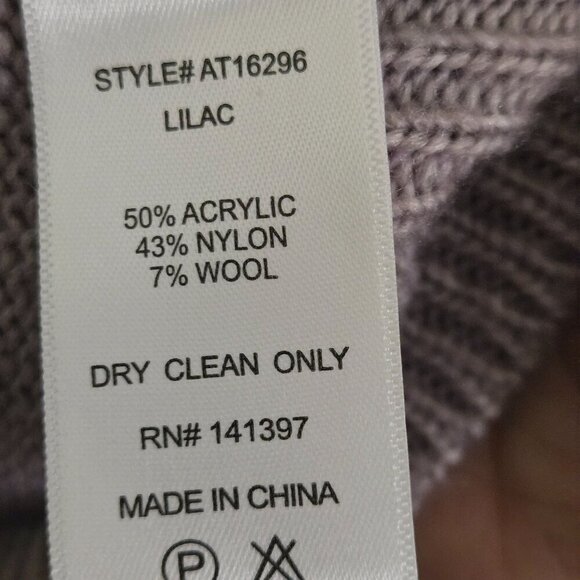 Astr The Label Lavender Faux Wrap Pleated Detail Super Soft Sweater Size M - Picture 7 of 7